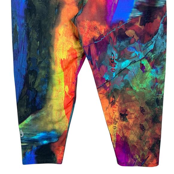 Dona Jo Capri Leggings Colorful Stretchy Women's 2 or L 12 14 - Picture 6 of 7